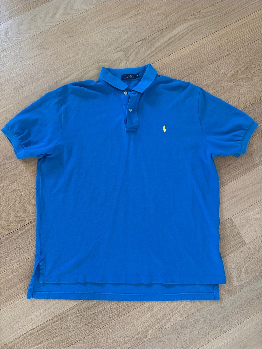 Polo by Ralph Lauren Men’s Royal Blue Short Sleeve Polo with Yellow Pony Sz. XL
